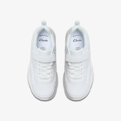 Crafton Move Kid White/White - Clarks Trending