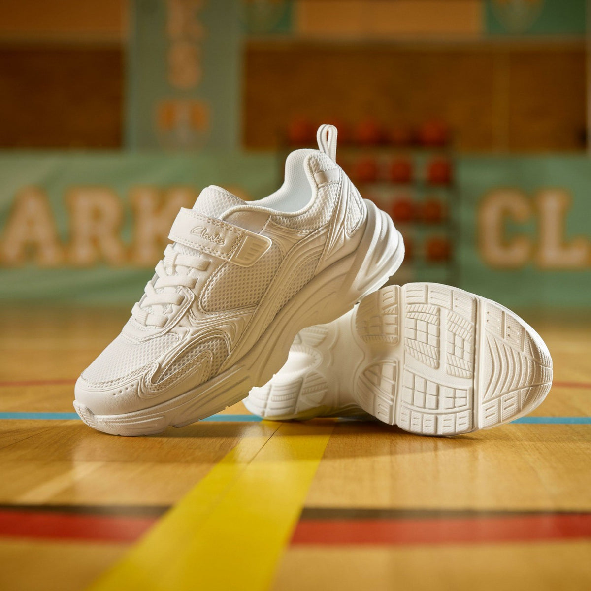Crafton Move Kid White/White - Clarks Trending
