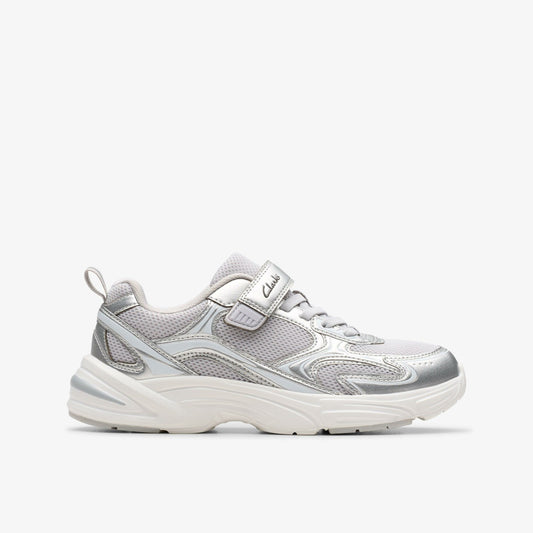 Crafton Move Kid Silver Metallic - Clarks Exclusive