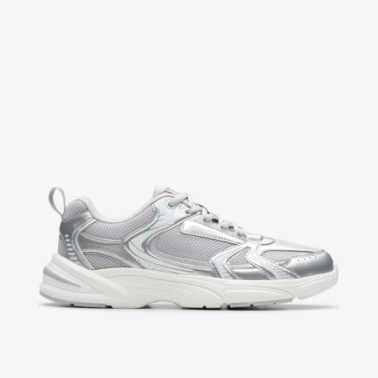 Crafton Move Youth Silver Metallic - Clarks Latest