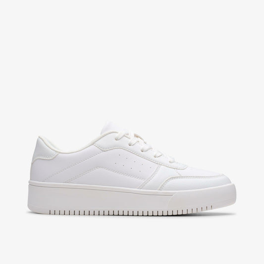 Barley Step Youth White/White - Clarks Discount