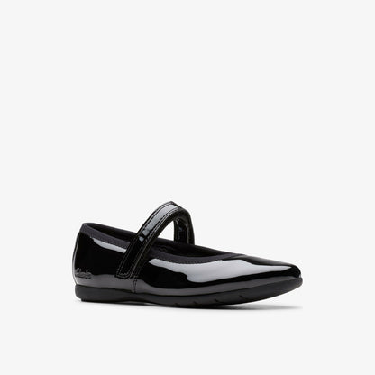 Dance Wish Kid Black Patent - Clarks Essential