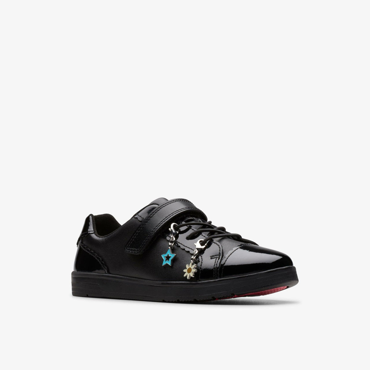 Disco Charm Kid Black Leather - Clarks Special Offer