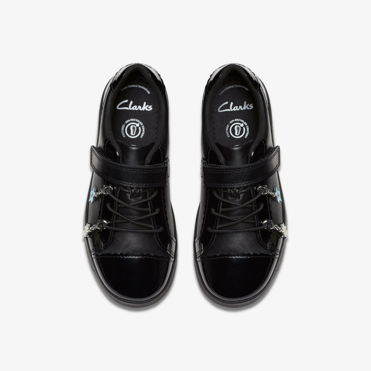 Disco Charm Kid Black Leather - Clarks Special Offer