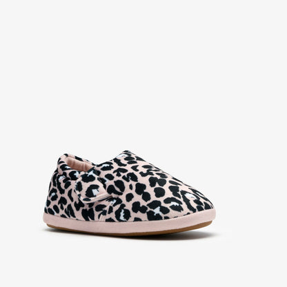 Fluffy Snug Kid Blush Pink Print - Clarks Popular