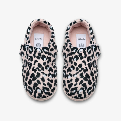 Fluffy Snug Kid Blush Pink Print - Clarks Popular