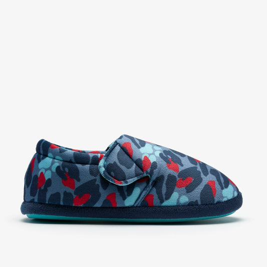 Fluffy Snug Kid Blue Camo Combination - Clarks Exclusive