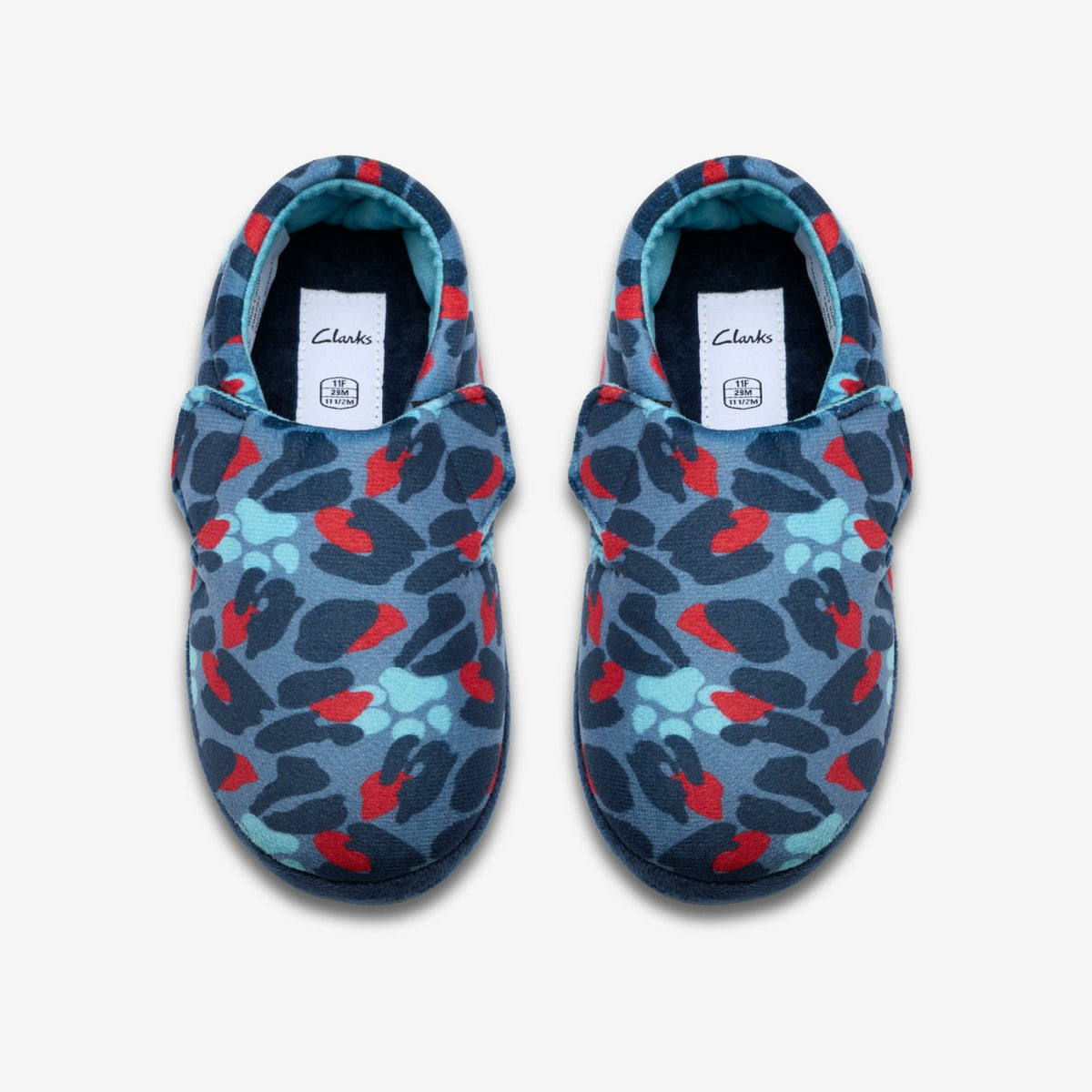 Fluffy Snug Kid Blue Camo Combination - Clarks Exclusive