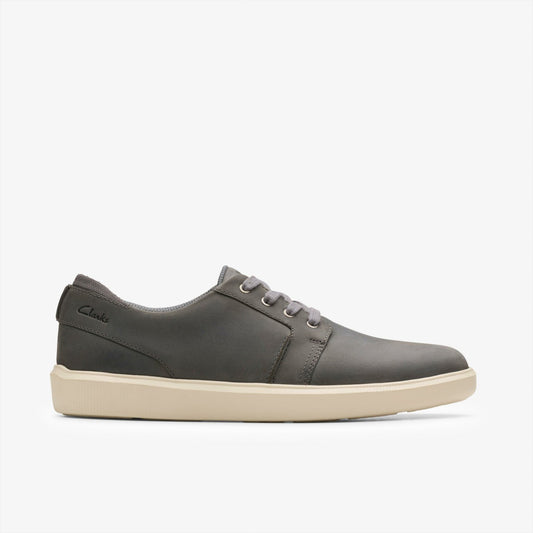 Brodin Seam Dark Grey Leather - Clarks Deals