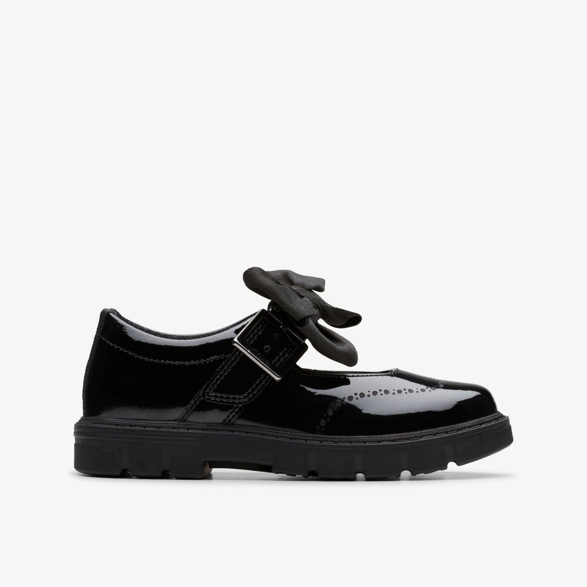Lorcam Jane Kid Black Patent - Clarks Great Value