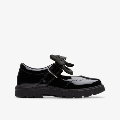 Lorcam Jane Kid Black Patent - Clarks Great Value