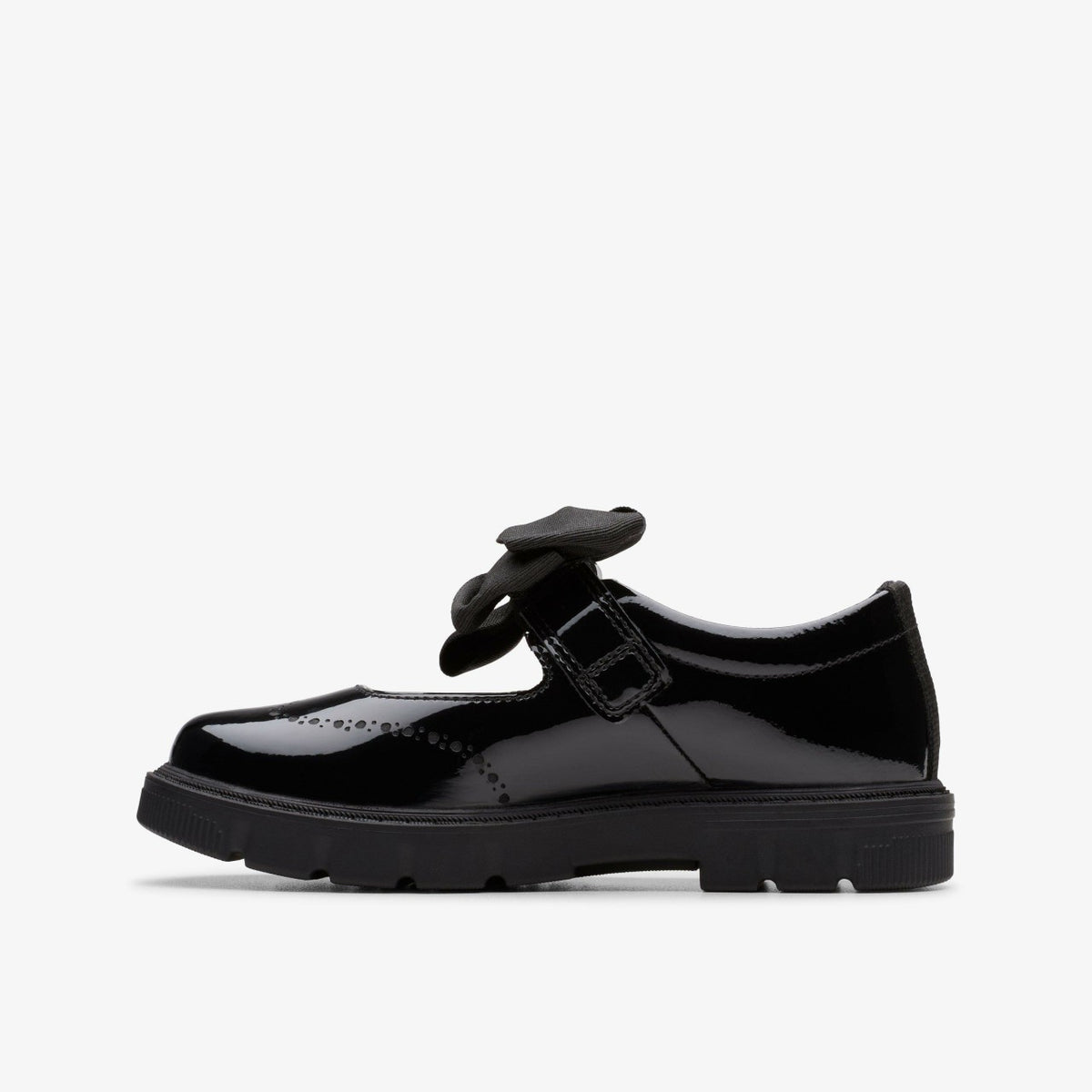 Lorcam Jane Kid Black Patent - Clarks Great Value