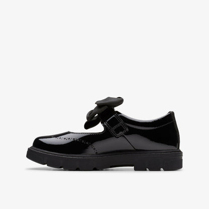 Lorcam Jane Kid Black Patent - Clarks Great Value