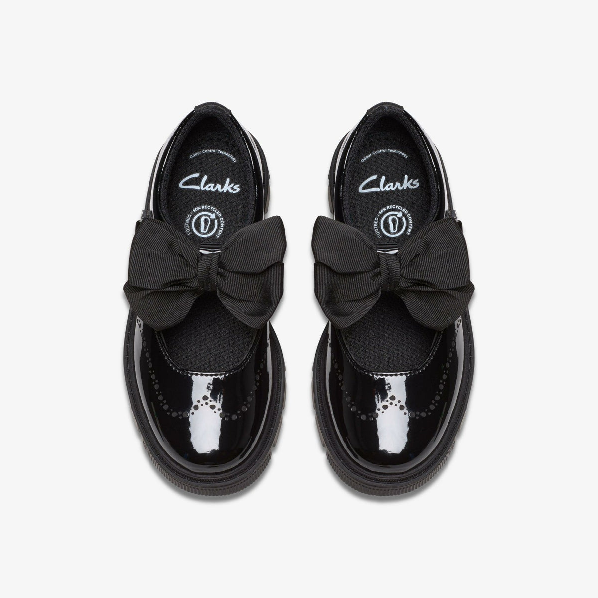 Lorcam Jane Kid Black Patent - Clarks Great Value