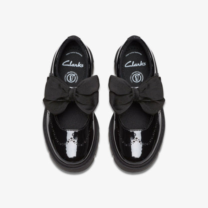 Lorcam Jane Kid Black Patent - Clarks Great Value