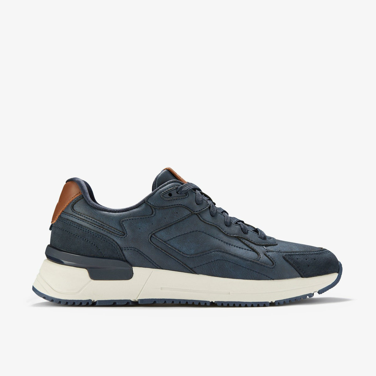 Brayford Lace Navy - Clarks Featured