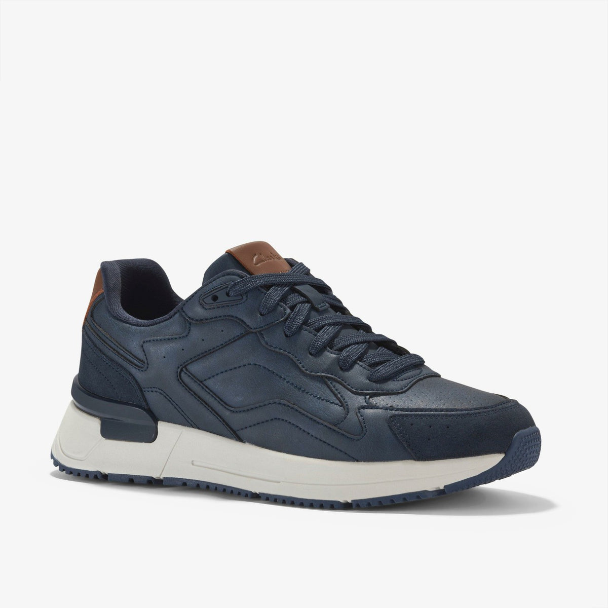 Brayford Lace Navy - Clarks Featured