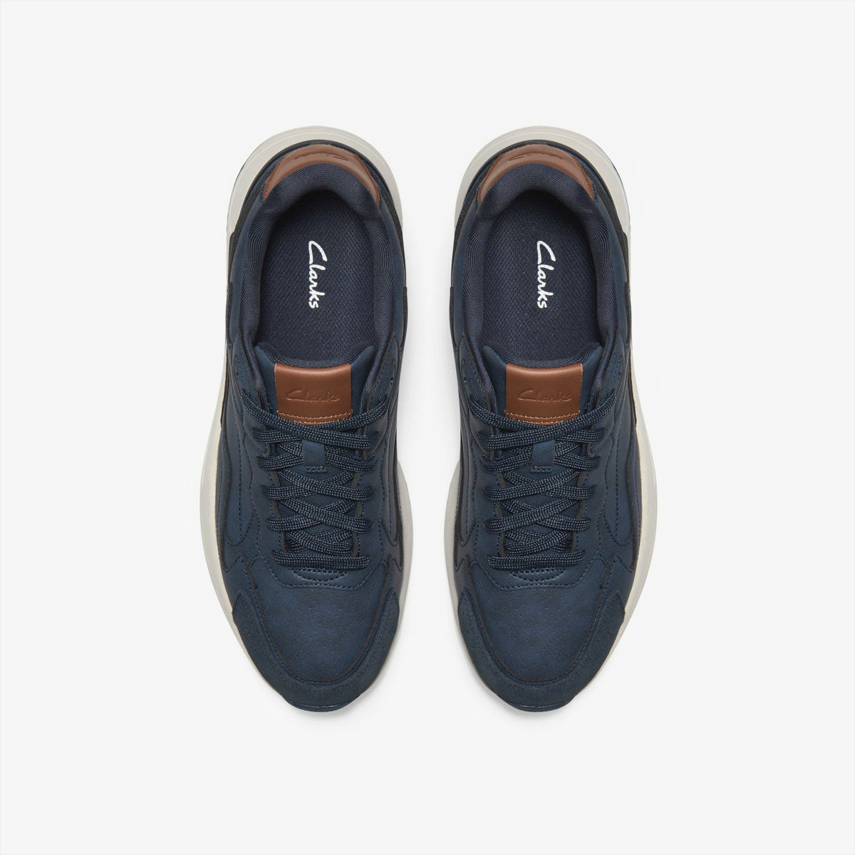 Brayford Lace Navy - Clarks Featured