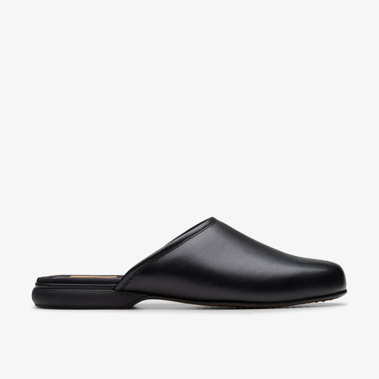 Harston Mule Black Leather - Clarks Premium