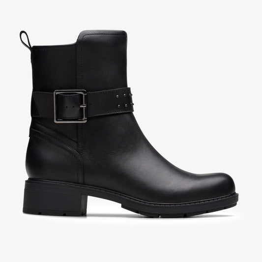 Hearth Buckle Black Leather - Clarks Trending