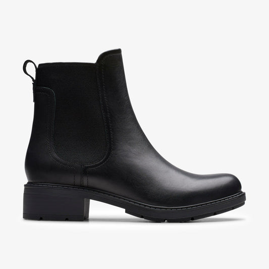 Hearth Top Black Leather - Clarks New