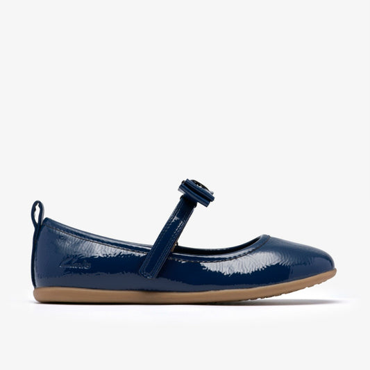 Charm Bow Kid Navy Patent - Clarks Top Pick