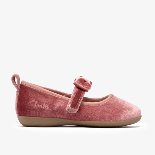 Charm Bow Toddler Dusty Pink - Clarks Trending
