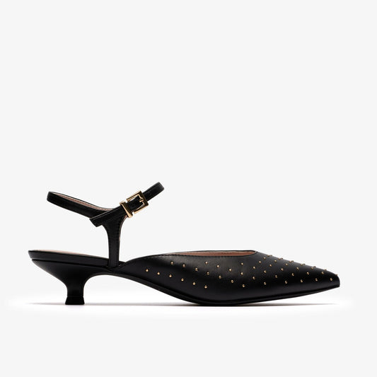 Pisa Stud Black Leather - Clarks Trending