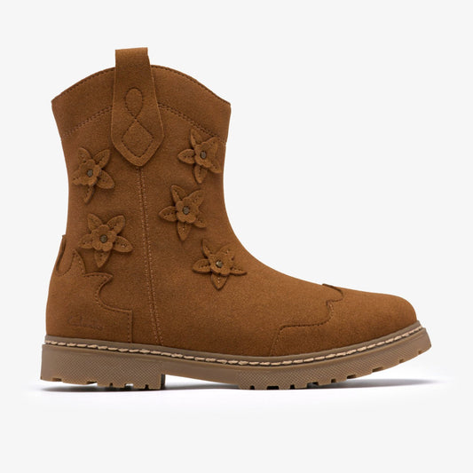 Adelaide Mid Kid Tan - Clarks Best Seller