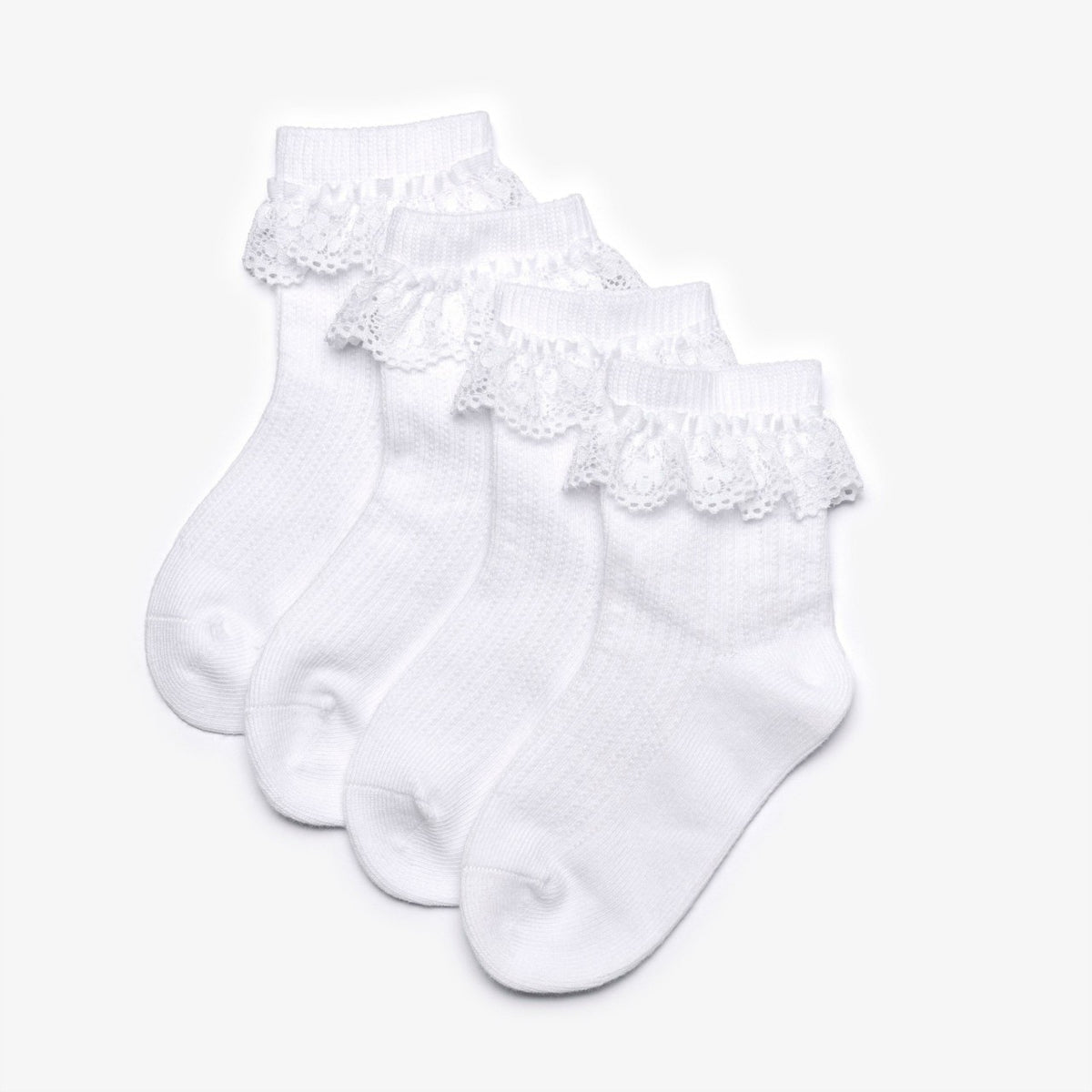 Frilly Socks White 4 Pack 1-2 Years White - Clarks Recommended