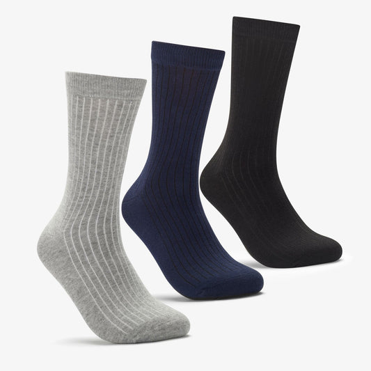 Socks 3 Pack Size 6-11 Mutlicolour Black Multicolour - Clarks Value
