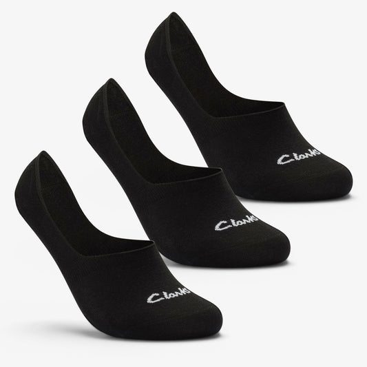 Sock Liners 3 Pack Size 6-11 Black Black - Clarks Great Value