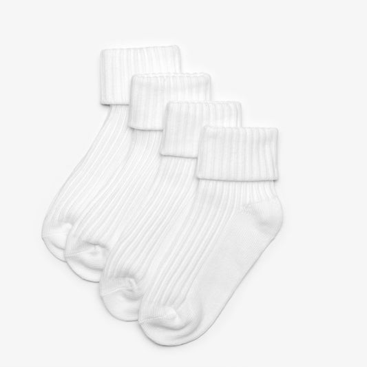 White Socks 4 Pack 1 - 2 Years White - Clarks Latest