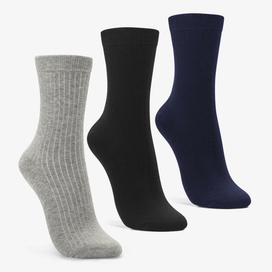 Socks 3 Pack Size 2-8 Mutlicolour Black Multicolour - Clarks Deals