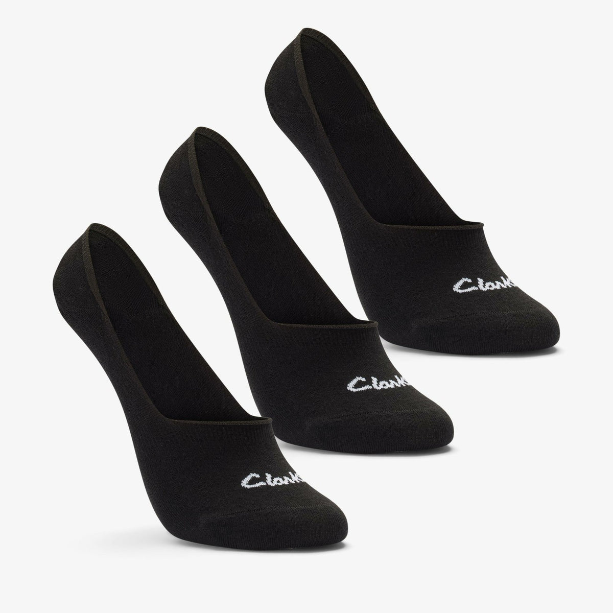 Sock Liners 3 Pack Size 2-8 Black Black - Clarks Recommended