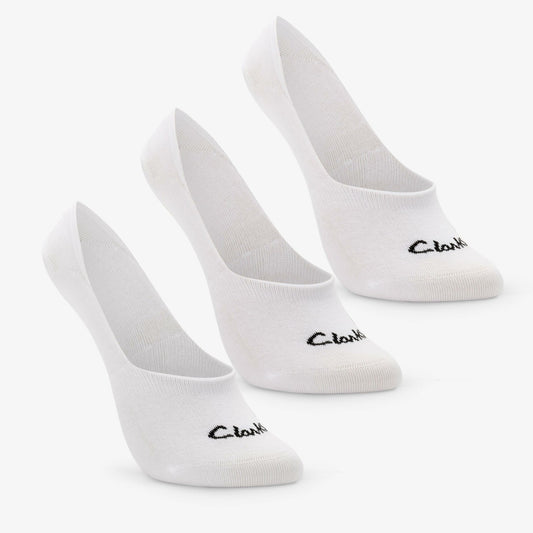 Sock Liners 3 Pack Size 2-8 White - Clarks Great Value